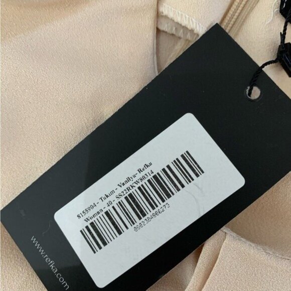 Refka Dress 8 Cream Modest Long Sleeve Pleated NWT Midi Office Wear - Picture 8 of 8